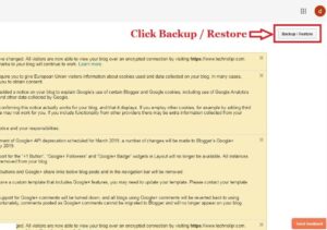 How to take Backup of your Blogspot Blog Data